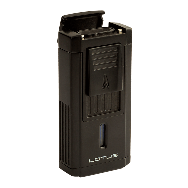 Black Matte Duke Triple Torch Lighter With Cutter, , jrcigars